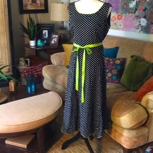 Coldwater Creek Black & White Polkadot Dress